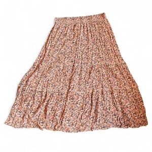 Shein Floral Print Women's L Midi Skirt